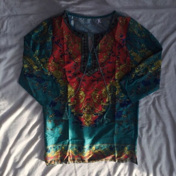 Indian inspired tunic | Sz M - Picture 2 of 4